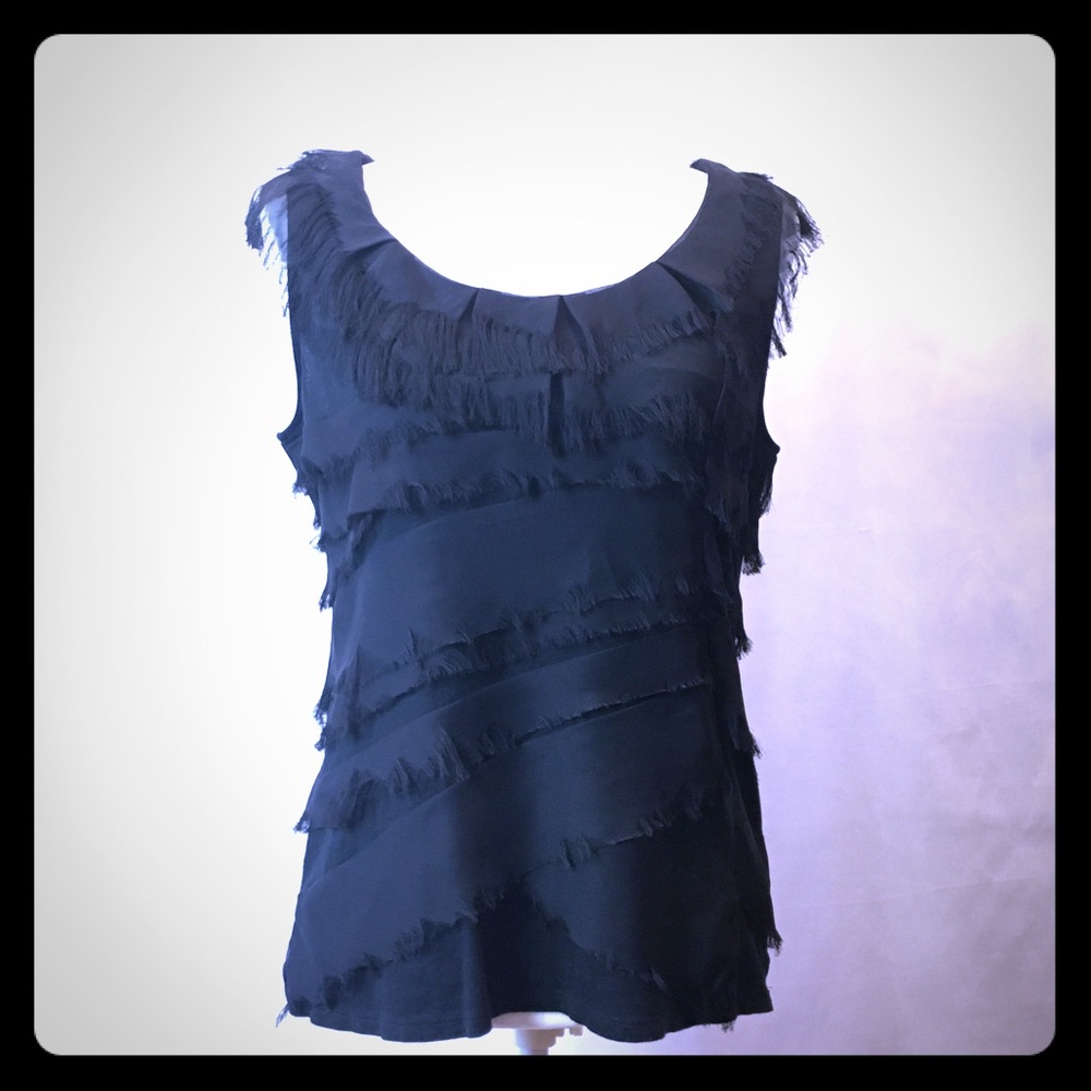 New York & Company Fringed Top